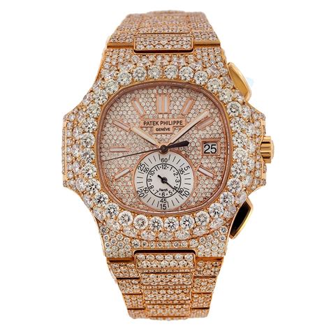 cheap patek philippe iced out|patek philippe nautilus with diamonds.